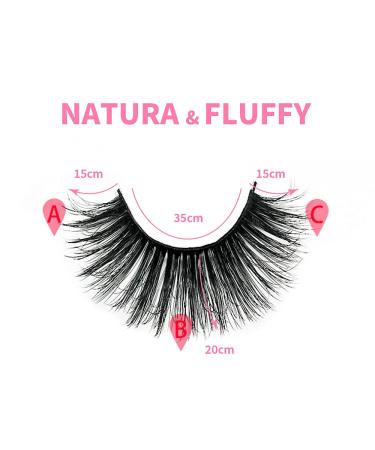 Faux Mink 5D Wispy Natural Volume Lashes Pack - 5 Pairs | Reusable Handmade Fluffy False Eyelashes - Buy Online on GoSupps.com