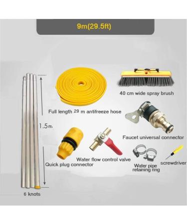 Water Fed Telescopic Brush Window Cleaning Pole 4M-12M Extendable Cleaner for Conservatory Roof Cleaning Tools Photovoltaic Window Clean 11M/36FT 35cm Brush Head - Buy Online on GoSupps.com