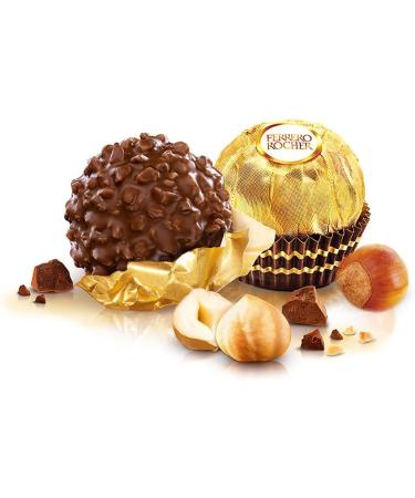 Ferrero Rocher - paquet de 16 pi ces croquantes au chocolat au lait avec noisettes et fourrage cr meux - Buy Online on GoSupps.com