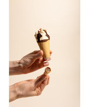 BITECONE - Ice Cream Cone | Mini Filled Cones | Pack of 5 Bags | 100% French Brand | Made in Brittany | Snacks with Sustainable Cocoa | Palm Oil Free | 500g (Chocolate Hazelnut) - Buy Online on GoSupps.com