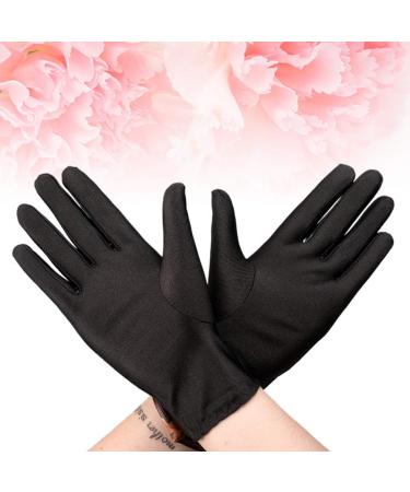 Cotton Hand Glove Gloves Cotton Gloves Night-Sleeping Lotion Spa Gloves for Women Dry Hands 3pair (Black) - Buy Online on GoSupps.com