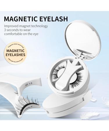 Natural Magnetic Eyelashes - Creative Magnets False Eyelashes - Natural Look Magnetic Eyelashes with Applicator Reusable Magnetic Lashes No Glue 3 Magnet False Eyelashes - Buy Online on GoSupps.com
