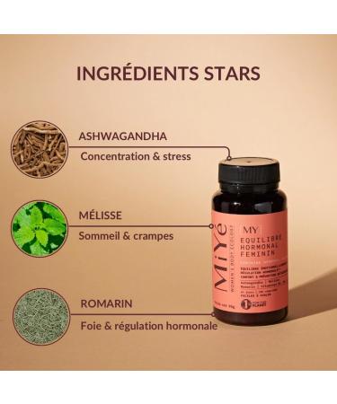 Menopause Hormone Balance spm | Ashwagandha KSM-66 Melissa Rosemary Vitamins B6 B9 & D | 180 vegan capsules 45 days | MiY  - Buy Online on GoSupps.com