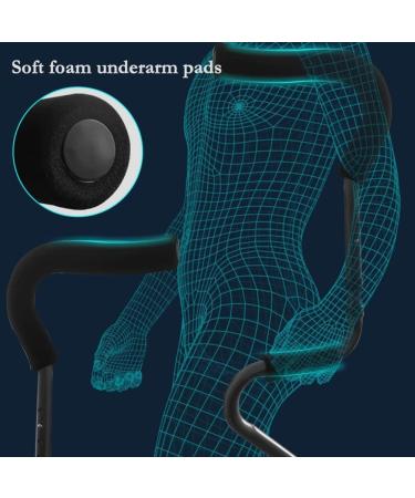 Fashionable Folding Crutches for Walking Aluminum Underarm Crutches Adjustable Crutches for Men Women or Teens Ergonomic Grip and Armpit Foam 1 Unit - Buy Online on GoSupps.com