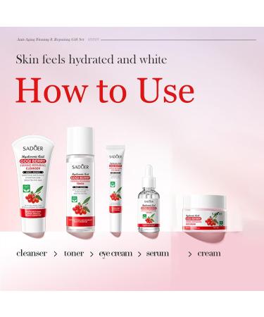 Goqi Berry Skin Care Sets & Kits Skincare Sets Teen Skincare Set Pamper Sets For Women Gifts Skin Care Sets & Kits Cleanser Toner Face Serum Eye Cream Face Cream - Buy Online on GoSupps.com