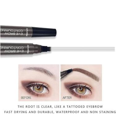 Eyebrow Pen 4 Tipped Waterproof Brow Pen Liquid Eyebrow Pencil Smudge-Proof Brow Pencil Long-Lasting Creates Natural Looking Brows Effortlessly 4 Colors - Buy Online on GoSupps.com