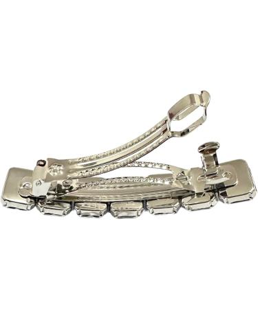 Large French Design Hair Barrettes Clips Elegant White Snap on Hair Clips Grips Pins Womens Girls Hair Accessories Length 9CM (White) - Buy Online on GoSupps.com