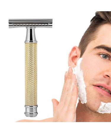 Classic Manual Razor for Men - Gold Double-Edged Safety Shaver with Metal Handle | Perfect Gift for Smooth Scratch-Free Shaving - Buy Online on GoSupps.com