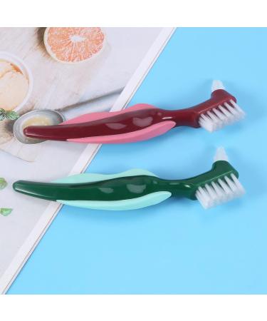 Bycuff Premium Hard Prosthesis Brush Set 2-Piece Multi-Layered Bristles & Portable Double-Sided Cleaning Toothbrush for Dentures - Buy Online on GoSupps.com