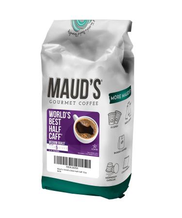 Maud's World's Best Half Caff Ground Coffee (Medium Roast Half Decaf Coffee), 10oz Coffee Bags - Solar Energy Produced 100% Arabica Medium Roast Half Caff Coffee Beans California Roasted Half Caff 10 Ounce (Pack of 1)