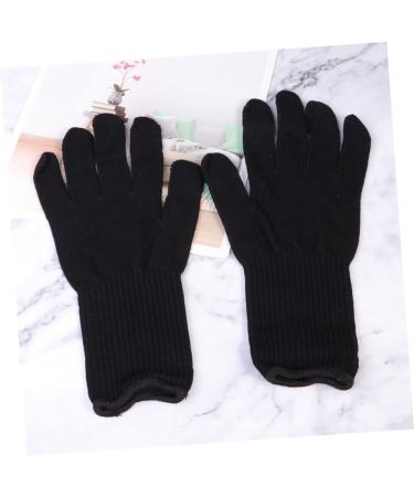 Housoutil 2 Pairs Heat Resistant Gloves Anti-scalding Gloves Hair Curling Iron Hair Rollers Hair Curler Gloves Powder Glove Heat-resistant Gloves for Perm Hair Straightener Gloves Curls 25X11cm Black - Buy Online on GoSupps.com