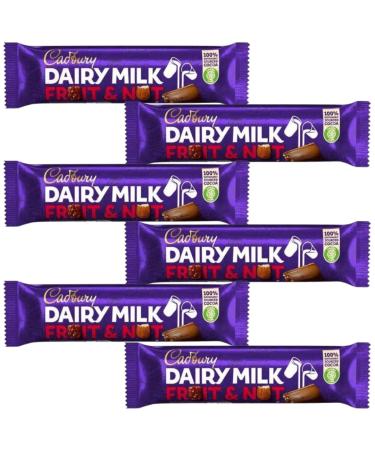 Chocolate Bundle With Dairy Milk Fruit & Nut Chocolate Bar 49g (6 Pack)