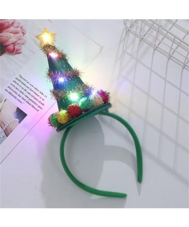 TQUXNGA LED Christmas Tree Shape Headbands Headwear LED Hair Hoop for Christmas Headpiece Fancy Dress Party Supplies Green - Buy Online on GoSupps.com