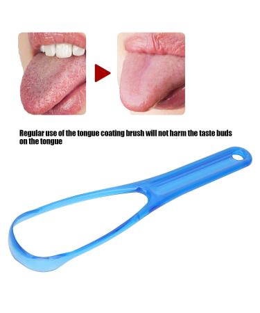 Buy Tongue Scraper & Cleaner Non-Slip Handle for Fresh Breath | Professional Tongue Brush in Blue - International Shipping Available! - Buy Online on GoSupps.com