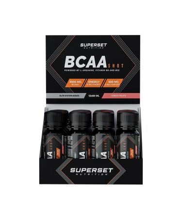 Superset Nutrition | Bcaa Shot (12x60ml) | BCAA in oral solution for optimal absorption | Helps bring energy! - Forest Fruit Flavor