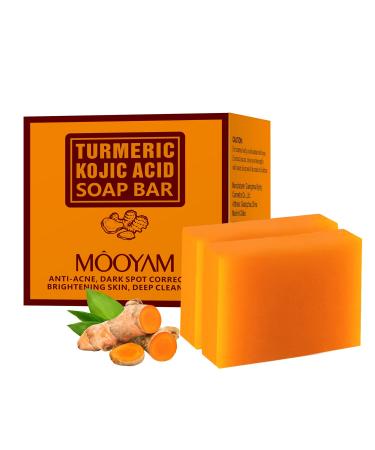 Koji Acid Soap for Dark Spots  Turmeric Soap for Face and Body  Kojic Acid Soap Skin Brightening Tumeric Soap for Acne Dark Spots Hand Soap Bar Acne Face Wash Turmeric Kojic Soap Clear Skin- 200g/7OZ