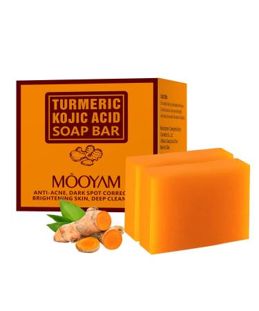 Koji Acid Soap for Dark Spots  Turmeric Soap for Face and Body  Kojic Acid Soap Skin Brightening Tumeric Soap for Acne Dark Spots Hand Soap Bar Acne Face Wash Turmeric Kojic Soap Clear Skin- 200g/7OZ - Buy Online on GoSupps.com