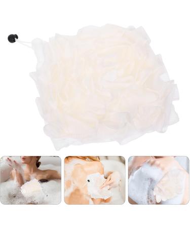Beavorty Bath Loofah Mesh Shower Loofah Exfoliating Body Scrubber Soft Mesh Pouf Ball Exfoliator Bathing Accessory for Women Men White - Buy Online on GoSupps.com
