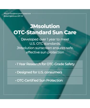 JMsolution Marine Luminous Pearl Sunscreen SPF50 Broad Spectrum UV Protection Moisturizing & Lightweight No White Cast 1.69 fl oz - Buy Online on GoSupps.com