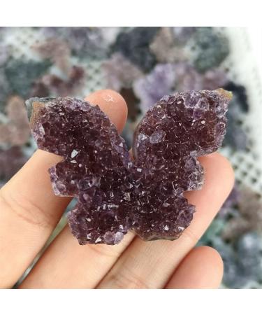 Home 100g Lots of Natural Amethyst Heart Shape Colorful Amethyst Butterfly Gifts Home Decoration Raw Stones and Minerals Home Goods