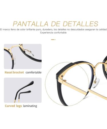 3 Pack Blue Light Blocking Glasses for Men & Women - Stylish Metal Frame Eyewear (Black Leopard Pink) - Reduce Eye Strain - Buy Online on GoSupps.com