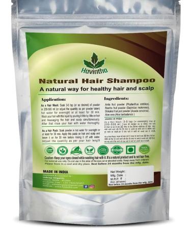 Natural Amla Reetha Shikakai Aloe Vera Powder Shampoo for Oily Hair - 227g | Best Organic Hair Care Online - Buy Online on GoSupps.com