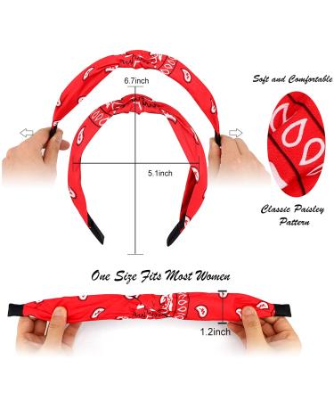 TOBATOBA 10 Pack Paisley Knotted Headbands for Women - No Slip Wide Turban Fashion Head Bands for Women - Buy Online on GoSupps.com