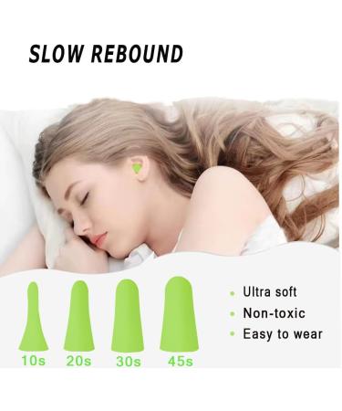 100 Pairs Foam Earplugs - 32dB Noise Cancelling for Sleep & Travel | Super Soft & Comfortable with Eye Mask (Green) - International Shipping Available - Buy Online on GoSupps.com