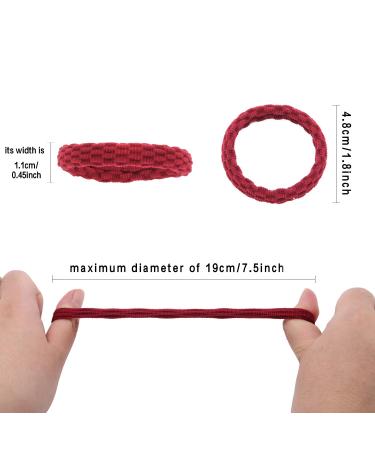 40pcs No Crease Hair Ties for Thick Curly Hair - Seamless Cotton Ponytail Holders | Multicolor - Buy Online on GoSupps.com
