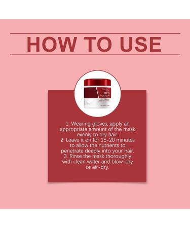 Masque Capillaire Masque Rouge Repigmentant 180g | Apr s-shampoing Nourrissant Traitant La Couleur | Masquee R parateur Hydratant Pour Le Soin Des Cheveux Secs Fris s Et Ab m s La Maison Et En S - Buy Online on GoSupps.com