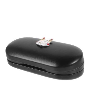 Solustre 1 Set-Box portable glasses organizer Contact lens box holder contact lens tank glasses case sunglasses glasses case for several glasses travel double glass crown as shown 16x7cm