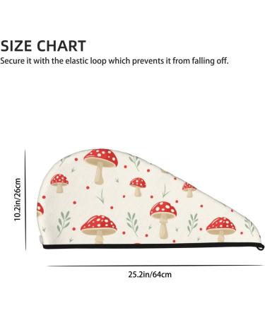 Flat Mushrooms Microfiber Hair Towel | Soft Super Absorbent Coral Velvet Wrap for Women | Quick Dry for Long Curly & Thick Hair - Buy Online on GoSupps.com