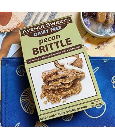 AvenueSweets Vegan Nut Brittle - 7 oz Dairy Free Pecan Treat | Handcrafted Old Fashioned Confection - Buy Online on GoSupps.com