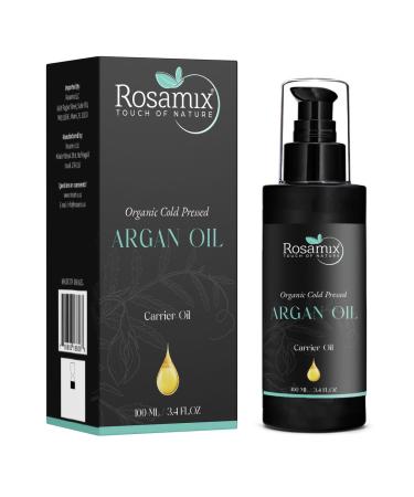 Organic Moroccan Argan Oil -100% Pure Cold Pressed for Dry & Damaged Skin Hair Face Body Scalp & Nails.