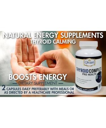 Qivaro Thyroid Complex Pro - Natural Supplement for Thyroid Support, Energy, Focus and Metabolism (60 Capsules) with L-Tyrosine, Vitamin B, Iodine, Magnesium, Zinc & B-12 for Men and Women - Buy Online on GoSupps.com