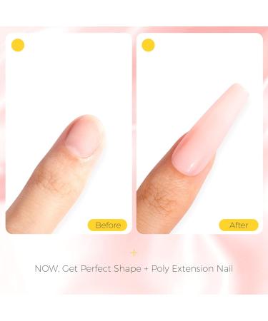 BURANO Poly Nail Gel - 60ml Pink Builder Gel for Easy Nail Extensions | Trendy Poly Extension Gel for Stunning Manicures - Buy Online on GoSupps.com
