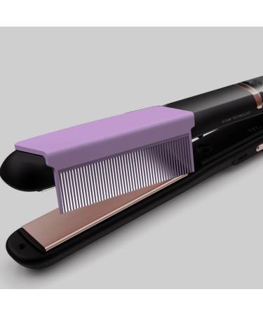 Hair straightener comb hair straightener hair straightener hair comb with clip professional smooth tool Purple - Buy Online on GoSupps.com