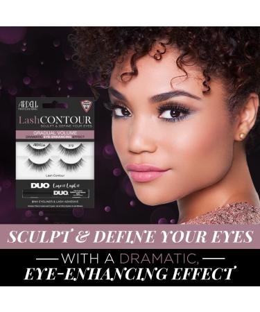 Ardell Lash Contour 372 - 2 Sets of Voluminous Vegan False Eyelashes with Duo Eyelash Glue | Cat Eye Effect | Reusable & Eco-Friendly - Buy Online on GoSupps.com