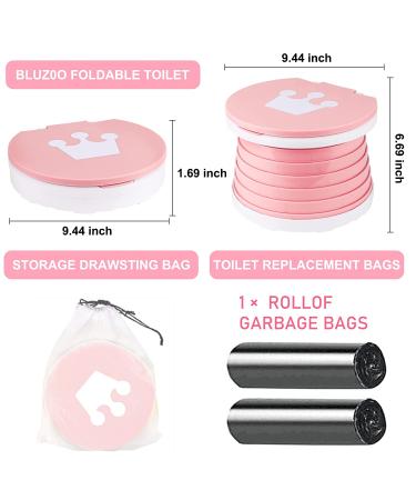 Foldable Portable Potty Seat for Kids - Small Pink Travel Potty Training Toilet for Toddlers - Indoor & Outdoor Foldable Toilet Seat for Car - Children's Portable Toilet - Buy Online on GoSupps.com
