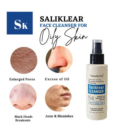 Salicylic Acid Face Cleanser for Oily Skin | Acne & Blackhead Exfoliating Wash with Hyaluronic Acid | Paraben Free Made in USA - 4 Fl Oz - Buy Online on GoSupps.com