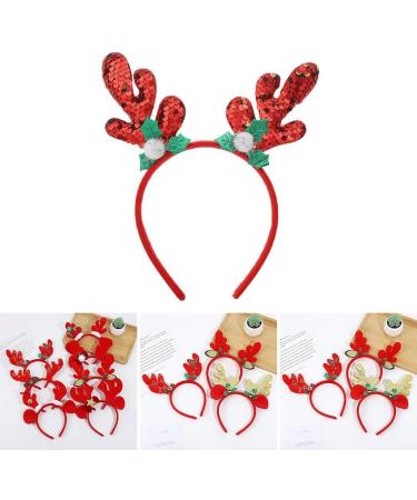 hgnxa Christmas Antlers Elk Headbands Headwear Hair Hoop for Christmas Headpiece Fancy Dress Party Supplies C1 - Buy Online on GoSupps.com
