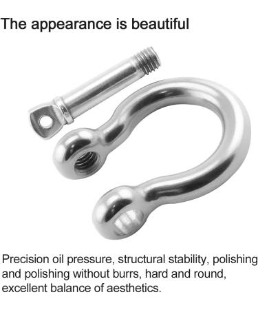 Enenes 4 PCS 1/4 Inch 6mm Screw Pin Stainless Steel Anchor Shackle 304 Stainless Steel Bow Shape Anchor Shackle for Traction Steel Wire to Lifting Sailing Bracelet Anchor Chain - Buy Online on GoSupps.com