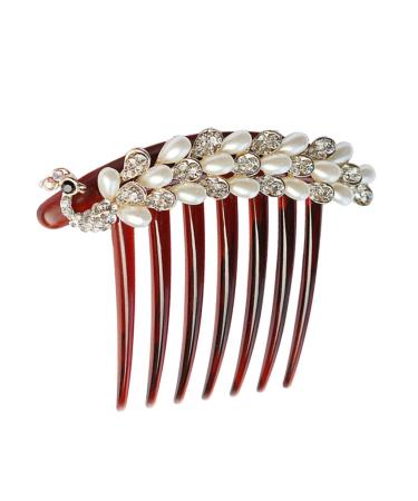 DOITOOL Unique Design Pearl Hair Accessories Rhinestone Hair Accessories Durable Girls Hair Styling Diy Hairstyle No Peculiar Smell Womens Hair Styling Women's Comb Vintage