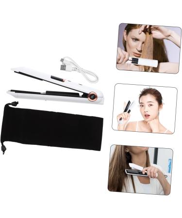 Wireless Curling Iron & Hair Straightener - Portable Curling Wand for Effortless Hair Styling - 21x4x3.5CM White - Buy Online on GoSupps.com