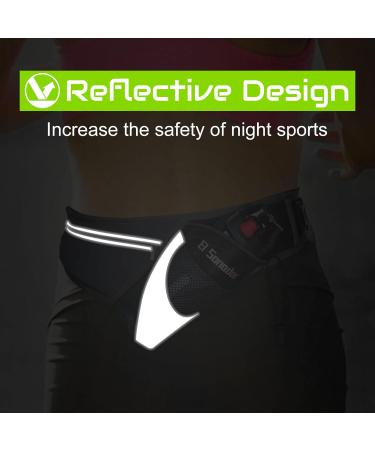 EI Sonador Running Belt with Water Bottle Holder - Hydration Waist Pack for Men and Women - Reflective Adjustable Fanny Bag in Gray - Buy Online on GoSupps.com
