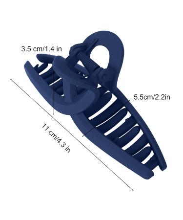 Premium Navy Blue Hair Clips - Slipproof Acetate Strong Claws for Women & Girls | Perfect for Makeup & Cooking - Buy Online on GoSupps.com