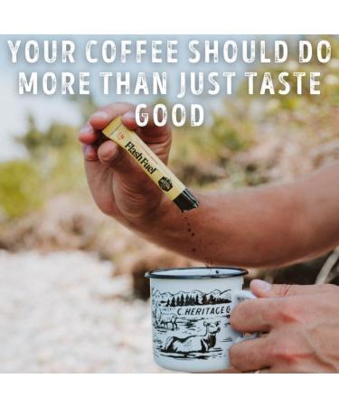 Flash Fuel Organic Instant Coffee - Dark Roast Coffee - Wild coffee in a flash - Perfect for hunting camping or on the go - Single serve sticks (3.5g x 10 sachets) Dark Roast - Dark Chocolate 35 g (Pack of 1) - Buy Online on GoSupps.com