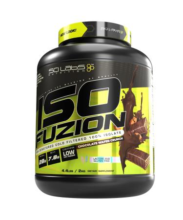 Scilabs Nutrition Iso Fuzion 100% Whey Isolate 28g Non Denatured Protein Powder Chocolate Wafer Crunch Flavor 4.4lb