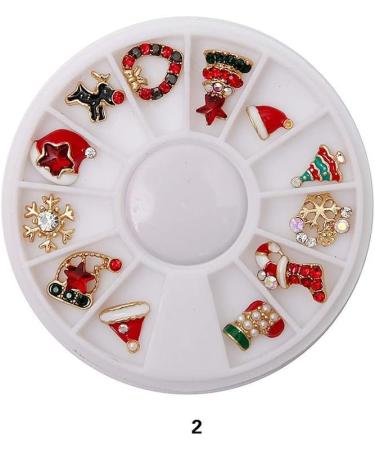 Nail Art 1BOX Christmas Nail Art Rhinestones Glitter Diamond Gems 3D Tips DIY Decoration B Good servicedurable - Buy Online on GoSupps.com
