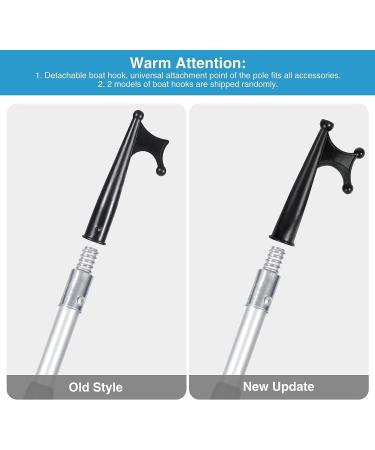 Lineslife Boat Hooks Floating | Telescoping 12ft Extendable Push Hook Pole | Lightweight Aluminum | Non-Slip Black - Buy Online on GoSupps.com